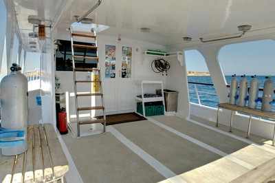 Dive Deck on King Snefro 6 Liveaboad Diving Motor Yacht in Sharm el Sheikh Egypt