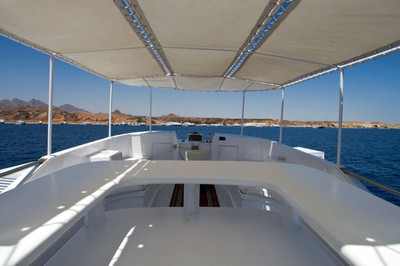 Top Sun Deck on King Snefro 6 Liveaboad Diving Motor Yacht in Sharm el Sheikh Egypt