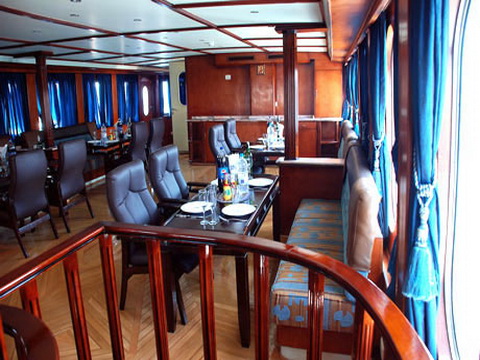 Dining area on M/Y Spirit Liveaboad Diving Motor Yacht in Sharm el Sheikh Egypt